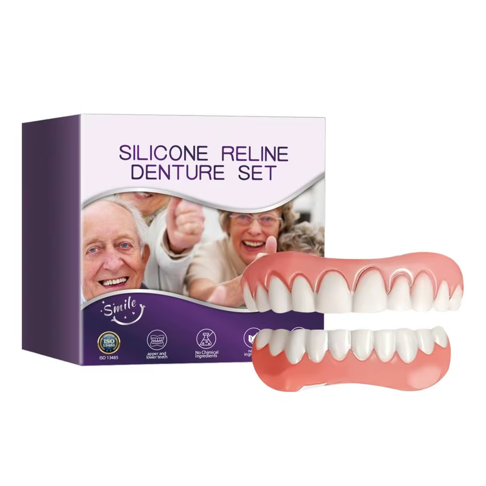 Ensemble de silicone pour reline de prothèses dentaires